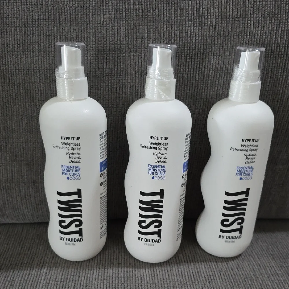 Twist Hype It Up By Ouidad, Essential Moisture‎ For Curls, 10.5oz, Set Of 3, New
